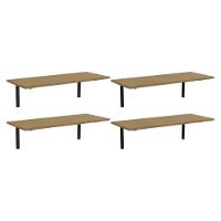 Módulo De Quarto Casal Kit 4 Prateleiras Industrial Li009 21x72x29 Freijo-preto - Kappesberg - 1