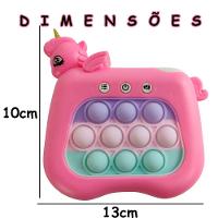 Pop It Mini Game Interativo Unicornio Luz Som 4 Modos Jogo Relaxante Anti Estresse Portatil Criança Toys