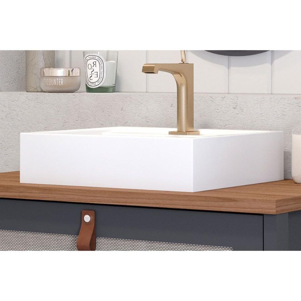 Balcão P- Banheiro Vêneto 1 Porta E 1 Gaveta C- Cuba 80cm Cappuccino-freijo - Mgm - 7