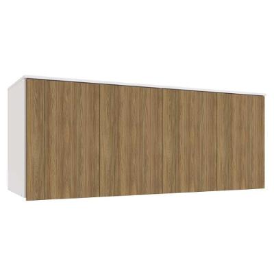 Módulo De Quarto Casal Armário Ponte Aéreo Queen Adapt N543 C- 4 Portas Branco-nogueira - Kappesberg