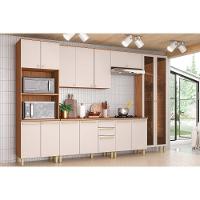 Balcão Cozinha Para Cooktop Com Tampo Requinte Com 2 Portas 80cm Nature Areia - 6