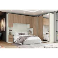 Módulo De Quarto Casal Armário Ponte Aéreo Mc11 Seletto C- 4 Portas Areia - Henn - 1