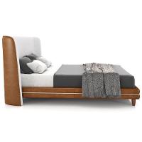 Cabeceira Queen Nilo 160cm Com Cama Pés Madeira Suném P05 Couríssimo Whisky Bouclê Cru - Lyam Decor - 10