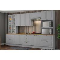 Balcão De Cozinha Modulado Com Tampo Americana Com 2 Portas 80cm Branco - 6