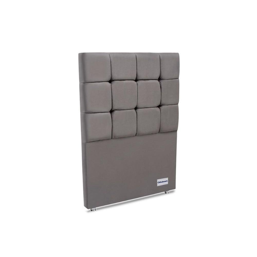 Cabeceira Cama Box Estofada Piave Veluto Solteiro - Suede Cinza - Ortobom - 1