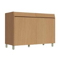 Balcão De Cozinha Modulado Simone Mendes Para Pia Sem Tampo Com 2 Portas E 2 Gavetas 120cm Carvalho Cinza - 1