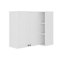Armário Aéreo Cozinha Modulado Bella 2604 Canto Reto Com 2 Portas 94cm Branco - 1