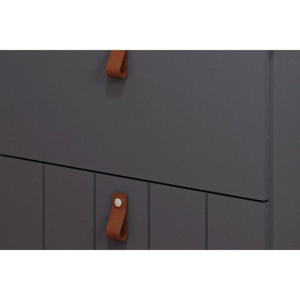 Bancada De Banheiro Balcão Milano 1 Porta E 1 Gaveta C- Cuba 80cm Cimento-freijo - Mgm - 5