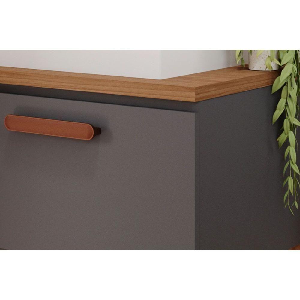 Bancada De Banheiro Balcão Duna 1 Porta C- Cuba 60cm Cappuccino-freijo - Mgm - 5