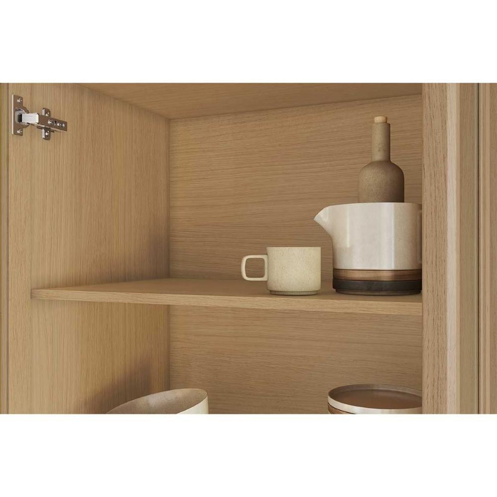 Armário Aéreo Cozinha Modulado Condessa Com 2 Portas 80cm Carvalho Cinza - 5