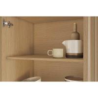 Armário Aéreo Cozinha Modulado Condessa Com 2 Portas 80cm Carvalho Cinza - 5