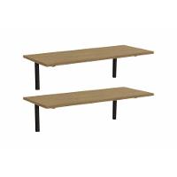 Módulo De Quarto Casal Kit 2 Prateleiras Industrial Li009 21x72x29 Freijo-preto - Kappesberg - 1