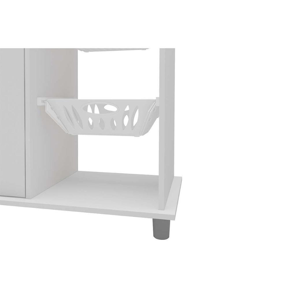 Balcão De Cozinha Cuiabá Com 1 Porta E 2 Cestos Branco Politorno - 6