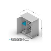 Balcão De Cozinha Cuiabá Com 1 Porta E 2 Cestos Branco Politorno - 2