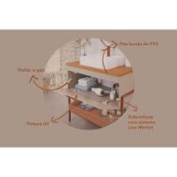 Bancada De Banheiro Balcão Portinari 1 Porta C- Cuba 80cm Cappuccino-freijo - Mgm - 5