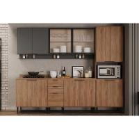 Armário De Cozinha Modulado Alpha 2502 Com 2 Portas 80cm Preto - 4