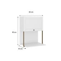 Armário De Cozinha Modulado Bella 2605 Com 1 Porta 60cm Nogal Cinza - 2