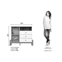 Quarto De Bebê Completo Ternura 2 Peças (1 Cômoda + 1 Berço) Qi92 Branco-jequitiba - Henn