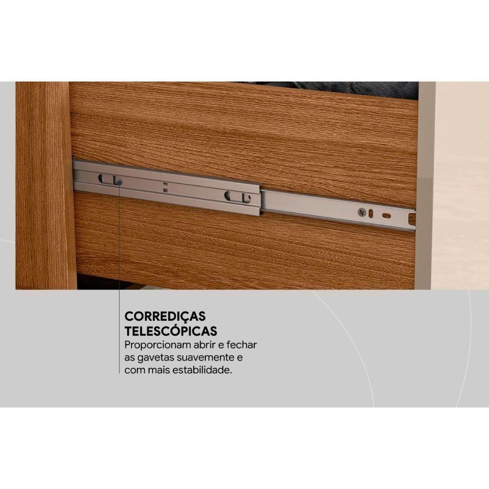 Armário Sapateira Quarto Joy C- 2 Portas 2 Gavetas E Espelho Amendola-off White - Demóbile - 6