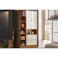 Armário Sapateira Quarto Joy C- 2 Portas 2 Gavetas E Espelho Amendola-off White - Demóbile - 1