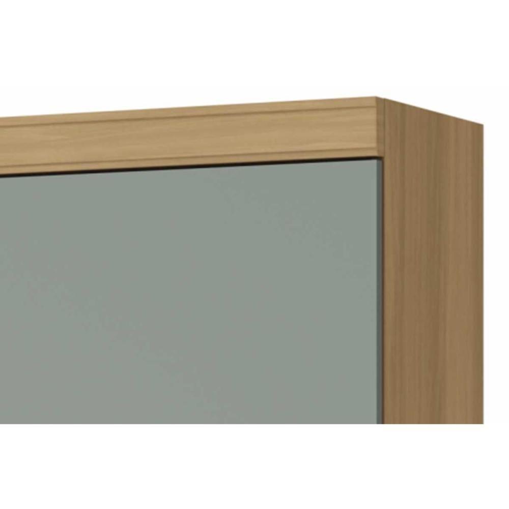 Armário Aéreo Para Cozinha Marquesa Com 1 Porta Basculante E Nicho Microondas 80cm Nature - 5