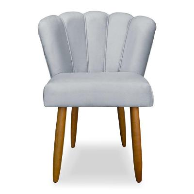 Cadeira Flor De Luxo Para Mesa De Jantar - Balaqui Decor Cor:cinza Cinza