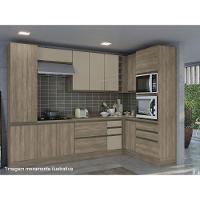 Armário De Cozinha Modulado Maxxi G767 Com 3 Portas Com Vidro Reflecta 120cm Canela - 4