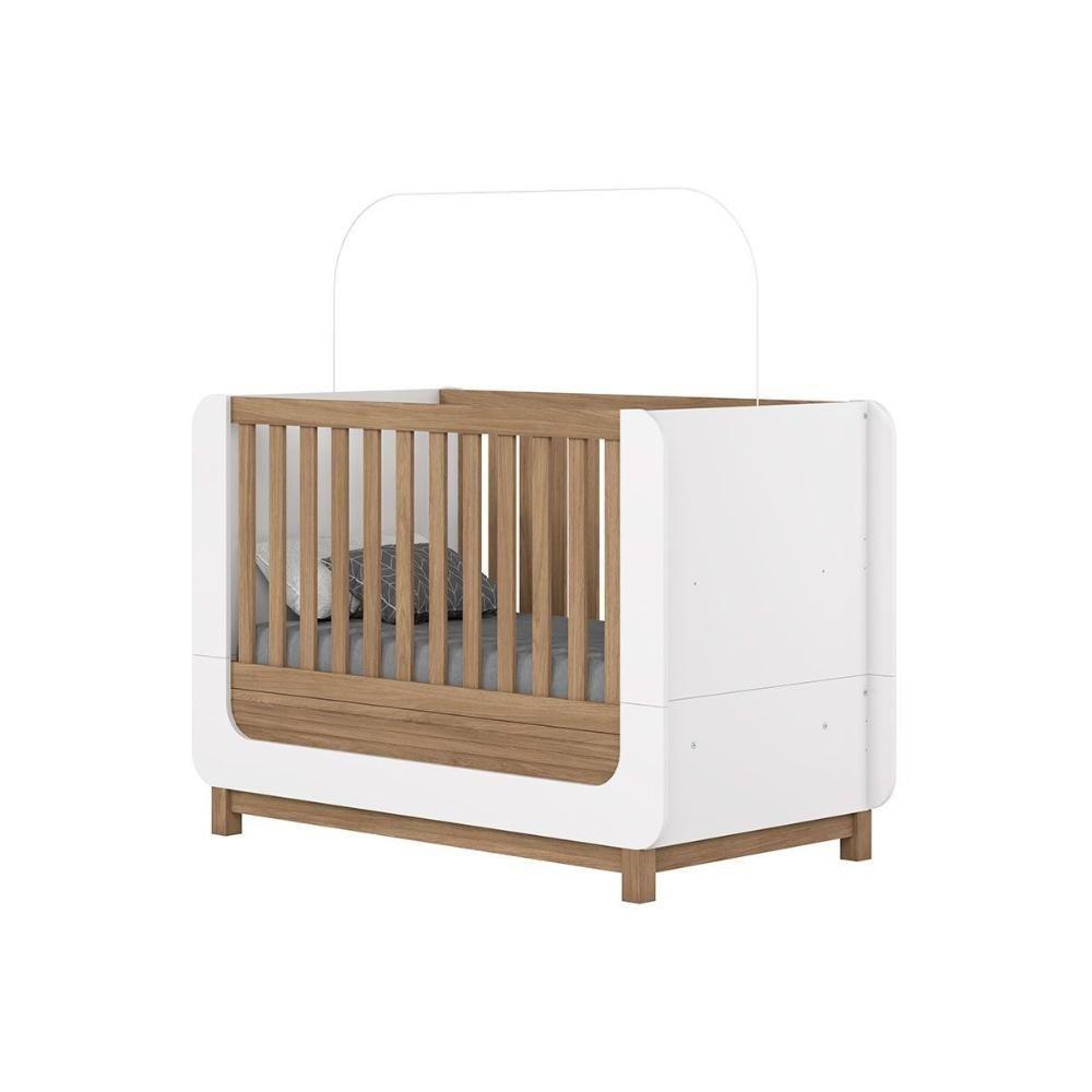 Berço - Mini Cama Infantil Aconchego 2 Em 1 Branco-jequitiba - Henn - 1