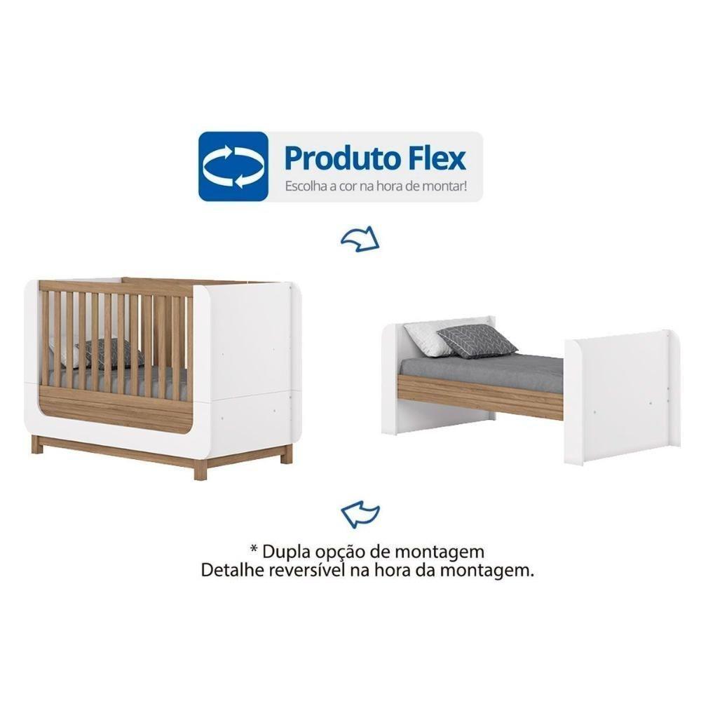 Berço - Mini Cama Infantil Aconchego 2 Em 1 Branco-jequitiba - Henn - 3