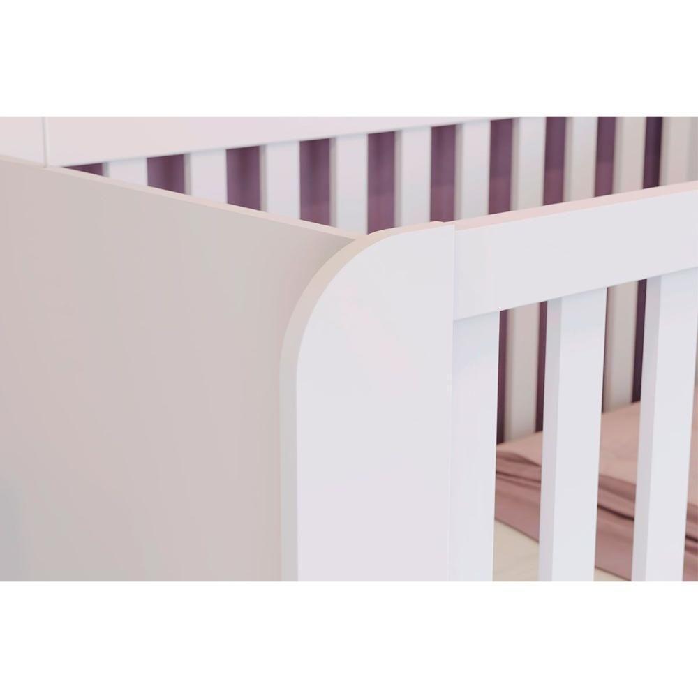 Berço - Mini Cama Infantil Aconchego 2 Em 1 Branco-jequitiba - Henn - 8