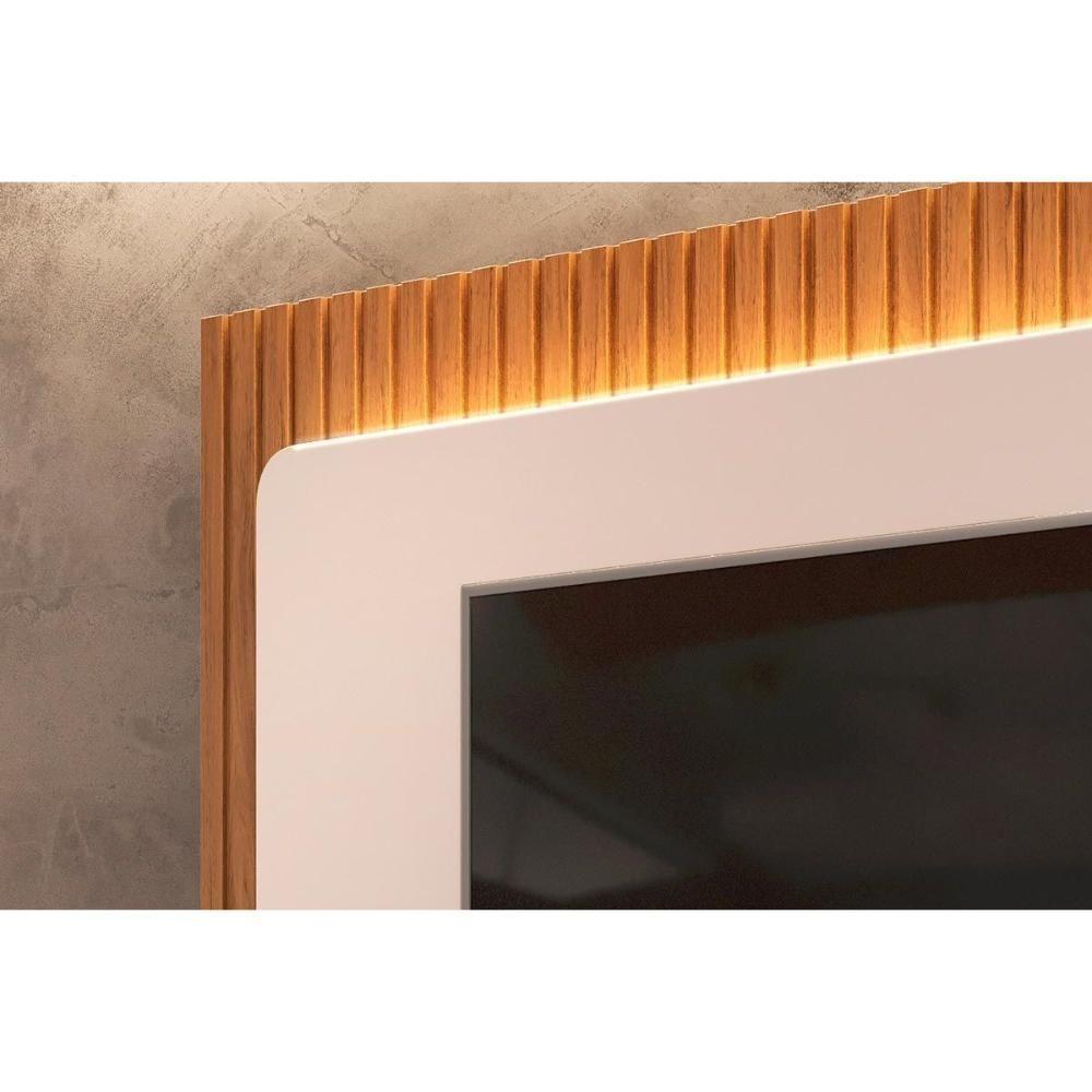Home P- Tv Até 70 Polegadas Treviso Ripado 100% Mdf C- Led 210x180cm Bali-cedro - Dj Móveis - 4
