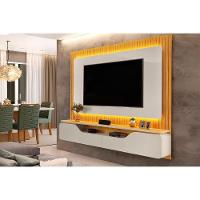 Home P- Tv Até 70 Polegadas Treviso Ripado 100% Mdf C- Led 210x180cm Bali-cedro - Dj Móveis - 1