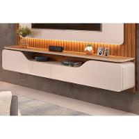 Home P- Tv Até 70 Polegadas Treviso Ripado 100% Mdf C- Led 210x180cm Bali-cedro - Dj Móveis - 6