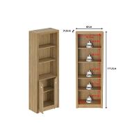 Estante Livreiro Solteiro Me4110 C- 2 Portas E 3 Prateleiras Branco - Tecno Mobili - 7