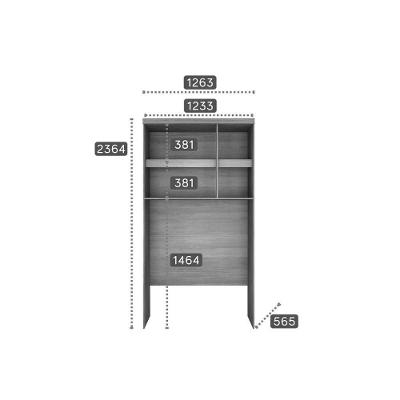 Modulado De Quarto Armário Ponte Aéreo Solteiro Rizon-linea C- 3 Portas Cumaru-fendi - Novo Horizonte