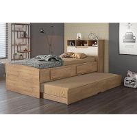 Bicama Solteiro Ravena C- 2 Gavetas E Auxiliar Cinamomo-off White - Conquista - 10