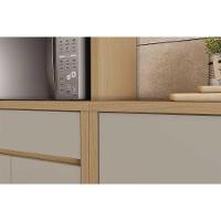 Balcão De Cozinha Com Tampo Condessa Com 2 Portas 120cm Carvalho Cinza - 6