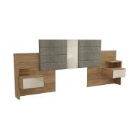 Painel Cama Box Madeirado Casal-queen G290 C- 2 Gavetas Nogueira - Kappesberg - 1