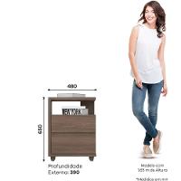 Mesa De Apoio E Cabeceira 2 Gavetas Chanfradas - Campeche - Castanho Hp - 2