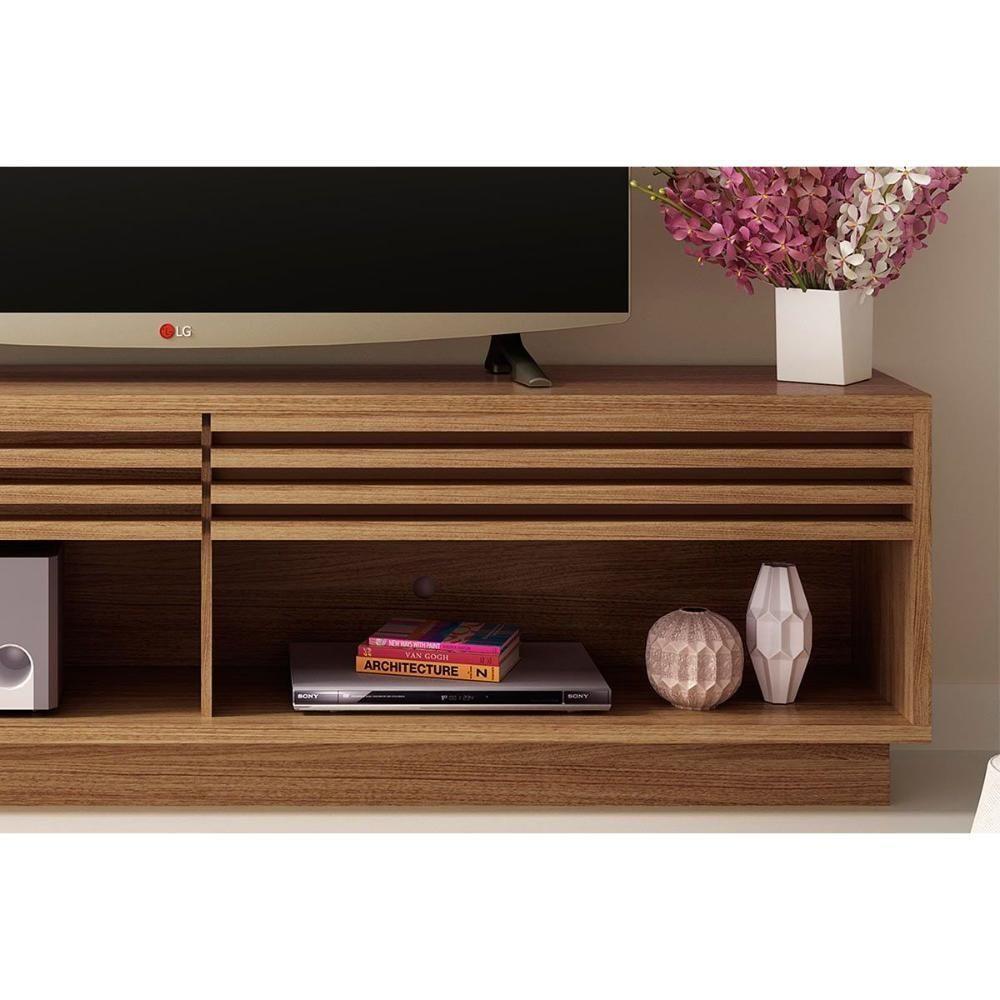 Home P- Tv Até 42 Pol Pl3004-ra2003 Ripado C- 2 Gavetas 115x150cm Natural-off White - Tecno Mobili - 4