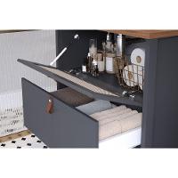 Balcão P- Banheiro Vêneto 1 Porta E 1 Gaveta C- Cuba 60cm Cappuccino-freijo - Mgm - 3