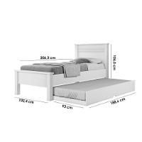 Bicama Solteiro Barcelona C- Auxiliar Cinamomo - Conquista - 5