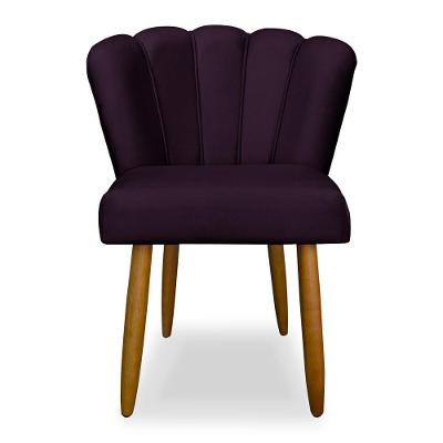 Cadeira Flor De Luxo Para Mesa De Jantar - Balaqui Decor Cor:roxo Roxo