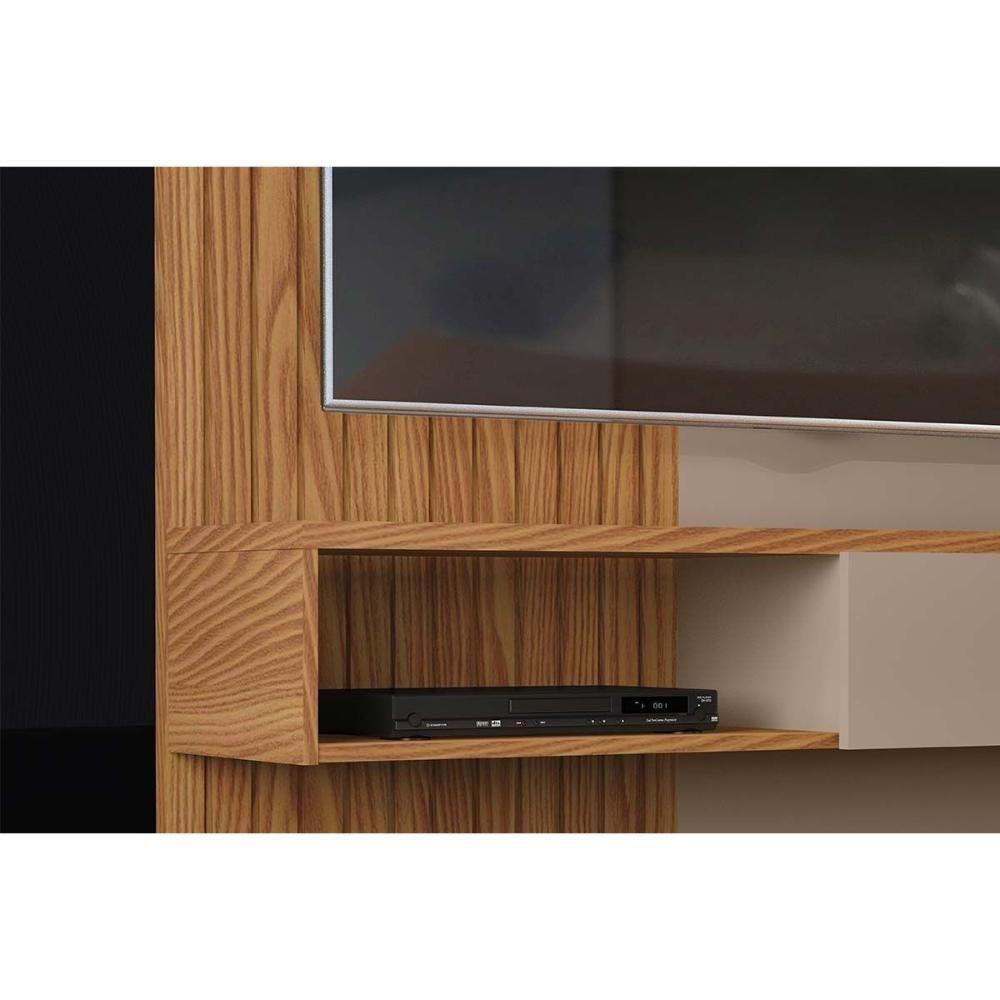 Painel Quarto P- Tv Até 65 Pol Tito Ripado C- 1 Porta 150x164cm Off White-freijó - Dj Móveis - 6