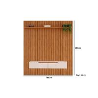 Home P- Tv Até 65 Pol Pratic Ripado C- 2 Gavetas 183x240cm Cedro-bali - Dj Móveis