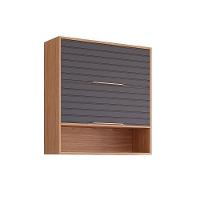 Armário Aéreo Cozinha Modulado Esplendida Com 2 Portas Basculantes 80cm Freijó Titanium - 1