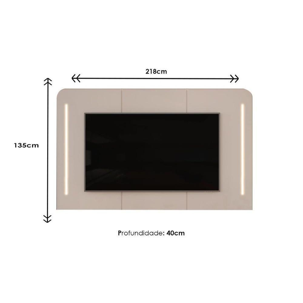 Home P- Tv Até 75 Pol Atlas 100% Mdf C- Led 218x135cm Cedro - Dj Móveis - 4