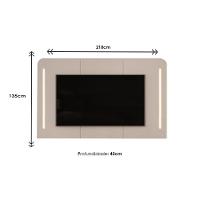 Home P- Tv Até 75 Pol Atlas 100% Mdf C- Led 218x135cm Cedro - Dj Móveis