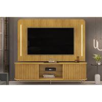 Home P- Tv Até 75 Pol Atlas 100% Mdf C- Led 218x135cm Cedro - Dj Móveis - 5