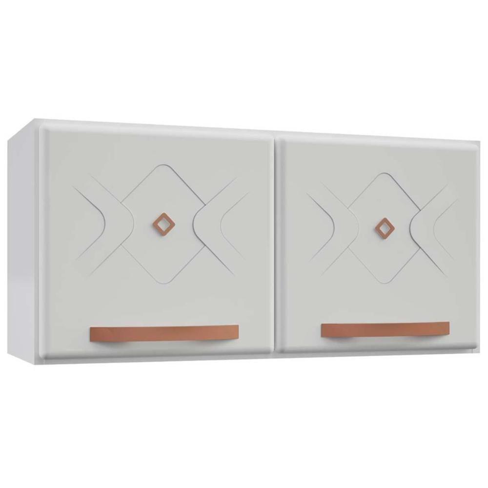 Armário De Cozinha Modulado Mirage New Aço Com 2 Portas 80cm Branco Telasul - 1